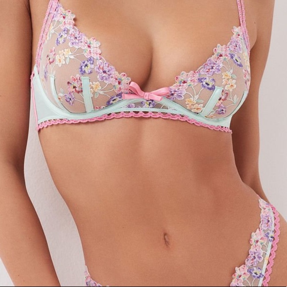 For Love and Lemons Pansy Bouquet Bra